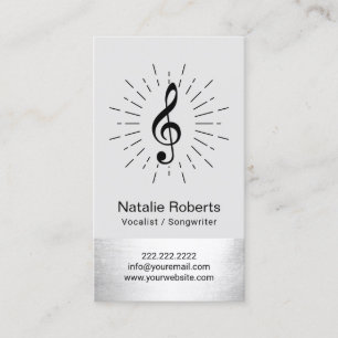 Musical Clef Logo Vocalist Songwriter Music Visitekaartje
