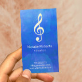 Musical Clef Logo Zanger Waterverf Muziek Visitekaartje