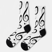 Musical Clef Note, Full Print Creming Sokken (Links)