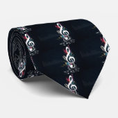 Musical Cleft Note Abstract Stropdas (Opgerold)