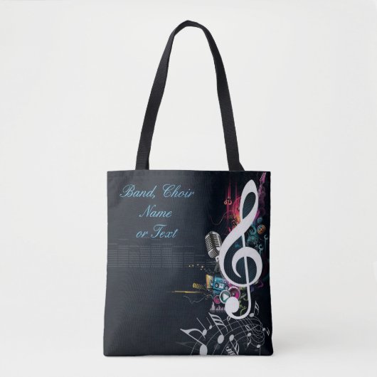 Musical Cleft Note Abstract Tote Bag (Voorkant)