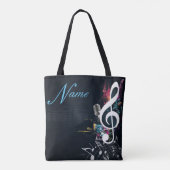 Musical Cleft Note Abstract Tote Bag (Achterkant)