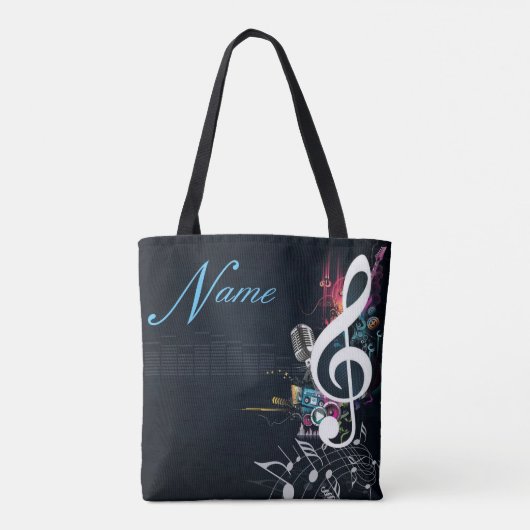Musical Cleft Note Abstract Tote Bag (Achterkant)