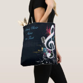 Musical Cleft Note Abstract Tote Bag (Dichtbij)