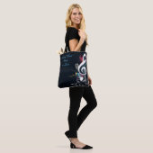 Musical Cleft Note Abstract Tote Bag (Op model)