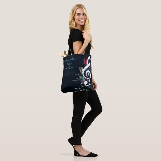 Musical Cleft Note Abstract Tote Bag (Op model)