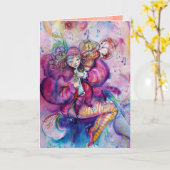 MUSICAL CLOED AND PINK SPARKLES Happy Moederdag Kaart (Gele Bloem)