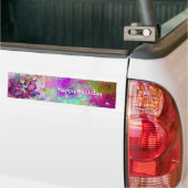 MUSICAL CLOWN, PINK PAARS SPARKLES Happy Birthday Bumpersticker (Op Truck)