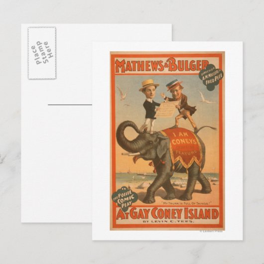 Musical Comedy Poster #3 Briefkaart (Voorkant / Achterkant)