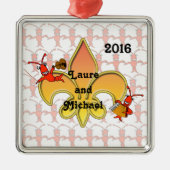 Musical Crawfish Fleur de Lis Ornament (Voorkant)
