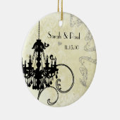 Musical Cute Black Birds  Chandelier Keramisch Ornament (Rechts)