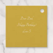 MUSICAL DAD NOTES TREBLE BASS CLEF STAVES FATHER BEDANKJES LABELS (Achterkant)