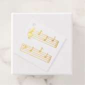 MUSICAL DAD NOTES TREBLE BASS CLEF STAVES FATHER BEDANKJES LABELS (Met doos)