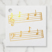 MUSICAL DAD NOTES TREBLE BASS CLEF STAVES FATHER BEDANKJES LABELS (Voorkant)