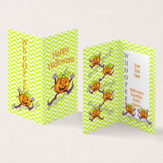 Musical Dancing Halloween Pumpkin Classroom Kaarte Kaart (Binnen en buitenkant)