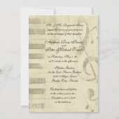 Musical Design Wedding Invitations Kaart (Voorkant)