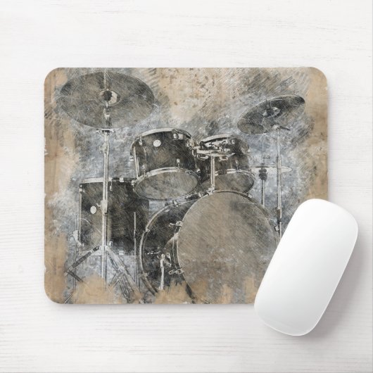 Musical drum kit. muismat (Met muis)