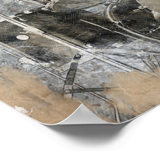 Musical drum kit. poster (Hoek)