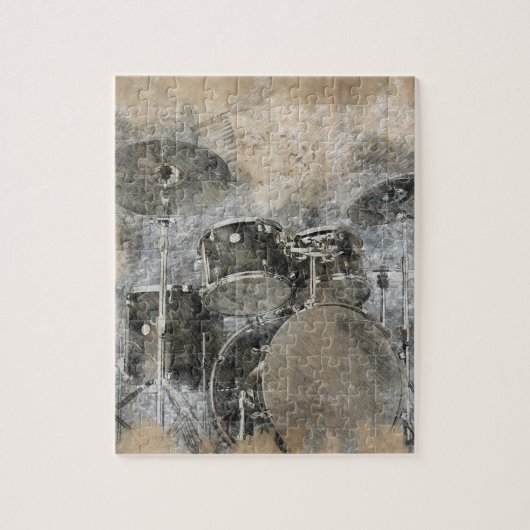 Musical drumkit legpuzzel (Verticaal)