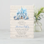 Musical Dusty Blue Church Vrijgezellenfeest Kaart (Staand voorkant)