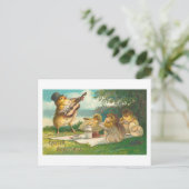 Musical Easter Cute Greetings Feestdagenkaart (Staand voorkant)