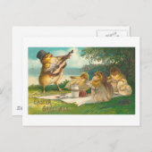 Musical Easter Cute Greetings Feestdagenkaart (Voorkant / Achterkant)