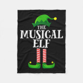Musical Elf Matching Family Group Christmas Party Fleece Deken (Voorkant)