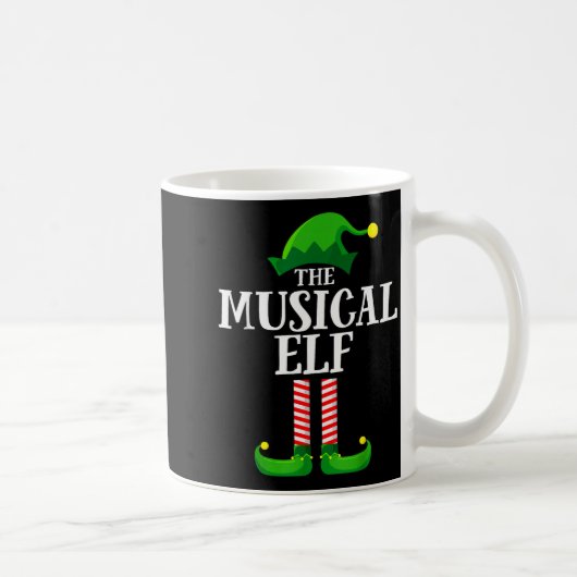 Musical Elf Matching Family Group Christmas Party Koffiemok (Rechts)