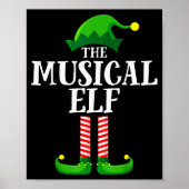 Musical Elf Matching Family Group Christmas Party Poster (Voorkant)