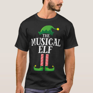 Musical Elf Matching Family Group kerstparty T-shirt