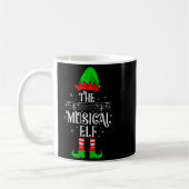 Musical Elf Xmas Christmas Matching Family Elf Squ Koffiemok (Links)