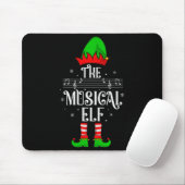 Musical Elf Xmas Christmas Matching Family Elf Squ Muismat (Met muis)