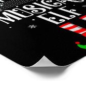 Musical Elf Xmas Christmas Matching Family Elf Squ Poster (Hoek)