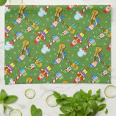 Musical Elves Santa Kitchen Towel Theedoek (Gevouwen)