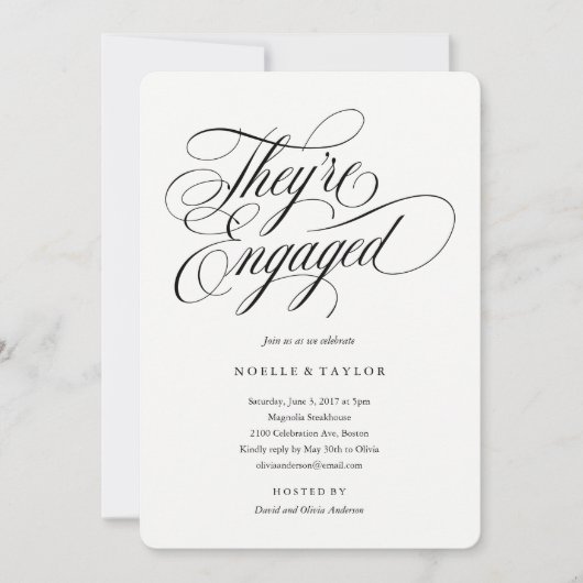 Musical Engagement Party Uitnodiging (Voorkant)