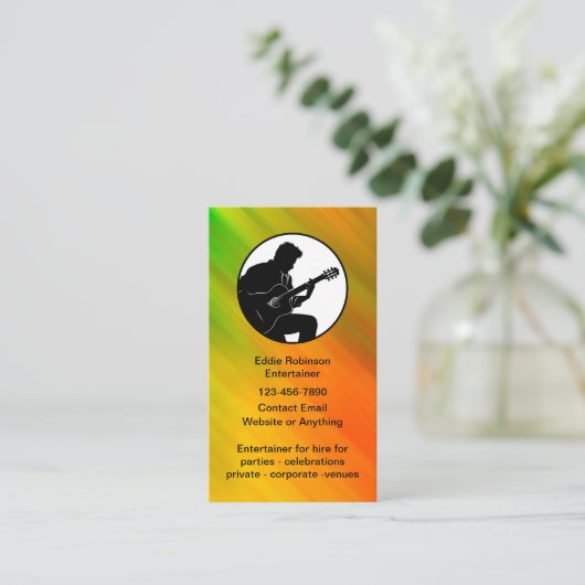 Musical Entertainer Visitekaartjes (Staand voorkant)