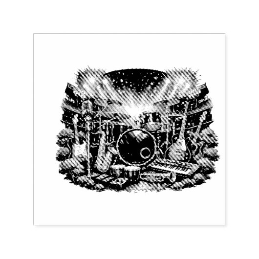 Musical Equipment Zelfinktende Stempel (Design)