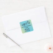 Musical Event School Church Vierkante Sticker (Envelop)