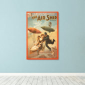 Musical Farce Comedy, The Air Ship Theater 2 Canvas Afdruk (Insitu (Houten vloer))