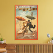 Musical Farce Comedy, The Air Ship Theater 2 Canvas Afdruk (Insitu (Woonkamer))