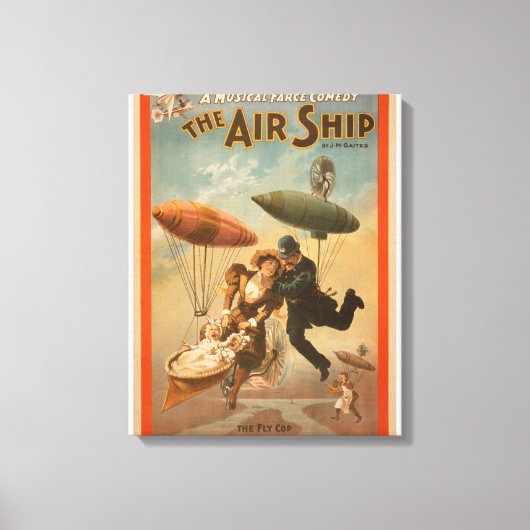 Musical Farce Comedy, The Air Ship Theater 2 Canvas Afdruk (Voorkant)