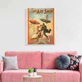 Musical Farce Comedy, The Air Ship Theater 2 Canvas Afdruk (Insitu (Woonkamer))