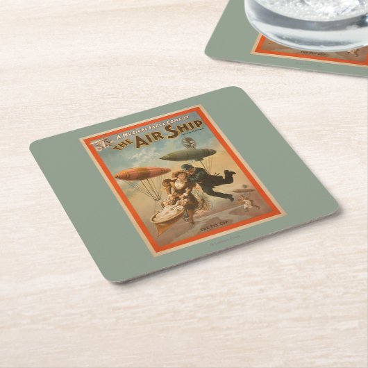 Musical Farce Comedy, The Air Ship Theater 2 Kartonnen Onderzetters (Schuin)