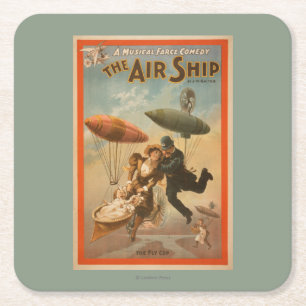 Musical Farce Comedy, The Air Ship Theater 2 Kartonnen Onderzetters