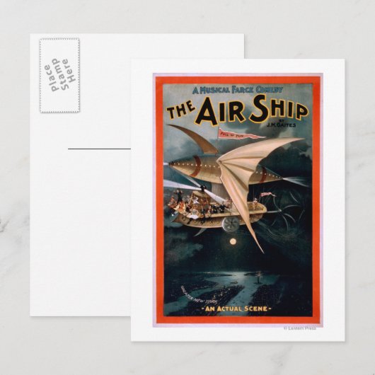 Musical Farce Comedy, The Air Ship Theater Briefkaart (Voorkant / Achterkant)