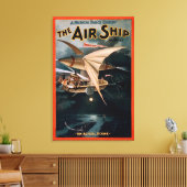 Musical Farce Comedy, The Air Ship Theater Canvas Afdruk (Insitu (Woonkamer))
