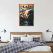 Musical Farce Comedy, The Air Ship Theater Canvas Afdruk (Insitu (Slaapkamer))