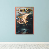 Musical Farce Comedy, The Air Ship Theater Canvas Afdruk (Insitu (Houten vloer))