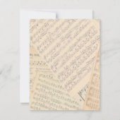  Musical Floral Brunch & Bubble Invites Kaart (Achterkant)