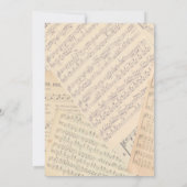 Musical Floral Vrijgezellenfeest Kaart (Achterkant)